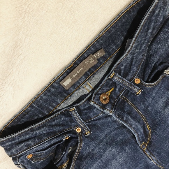 Levi’s bold curve mid rise slim dark blue sz 4/27 - Picture 3 of 3